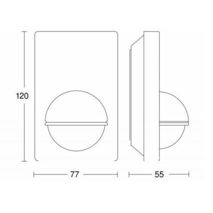 STEINEL 603113 - Udendørs bevægelsessensor IS 180-2 sort IP54