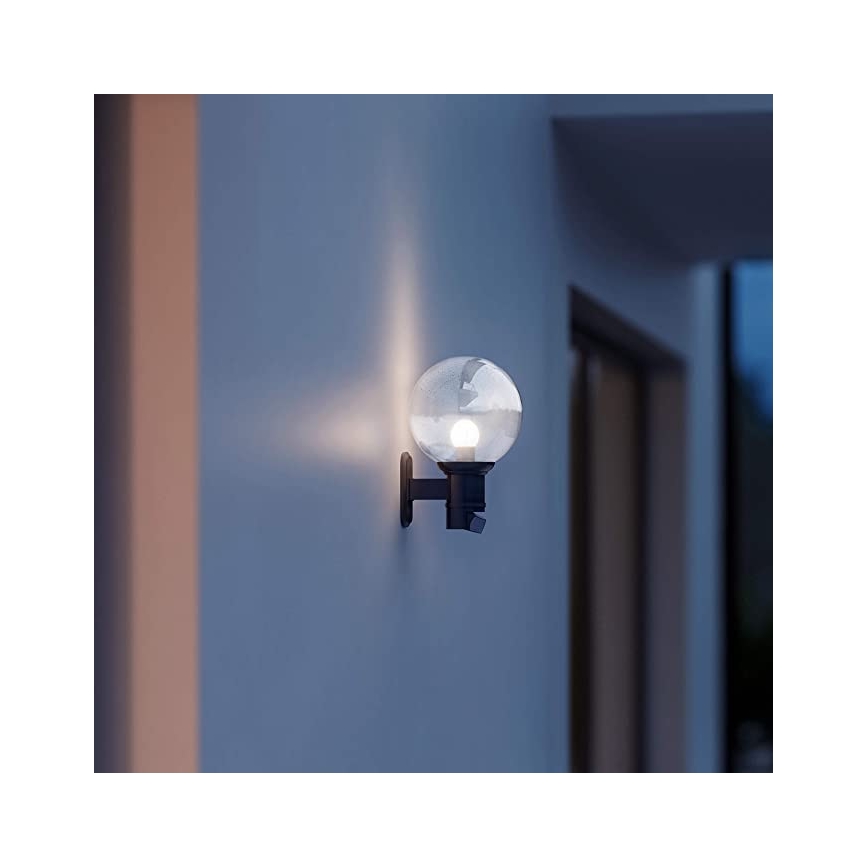 STEINEL 634216 - L 560 S Udendørs væglampe med sensor sort IP44