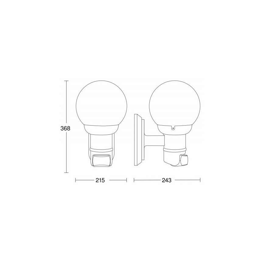 STEINEL 634315 - L 560 S Udendørslampe med sensor hvid IP44
