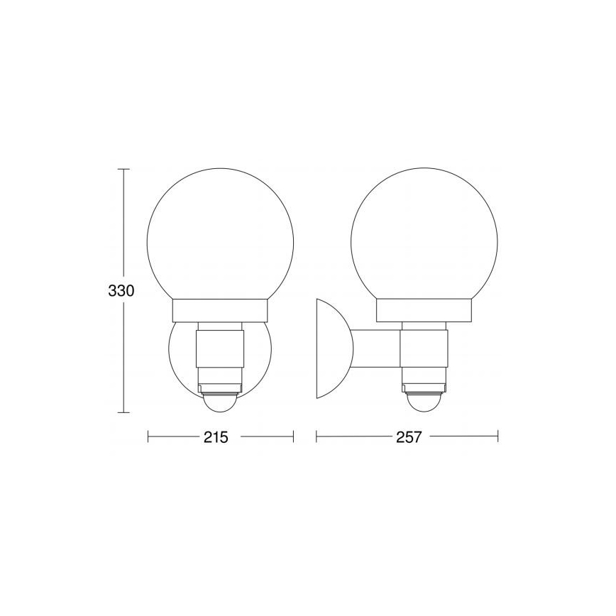 Steinel 657413 - Udendørslampe med sensor L 115 S 1xE27/60W/230V IP44