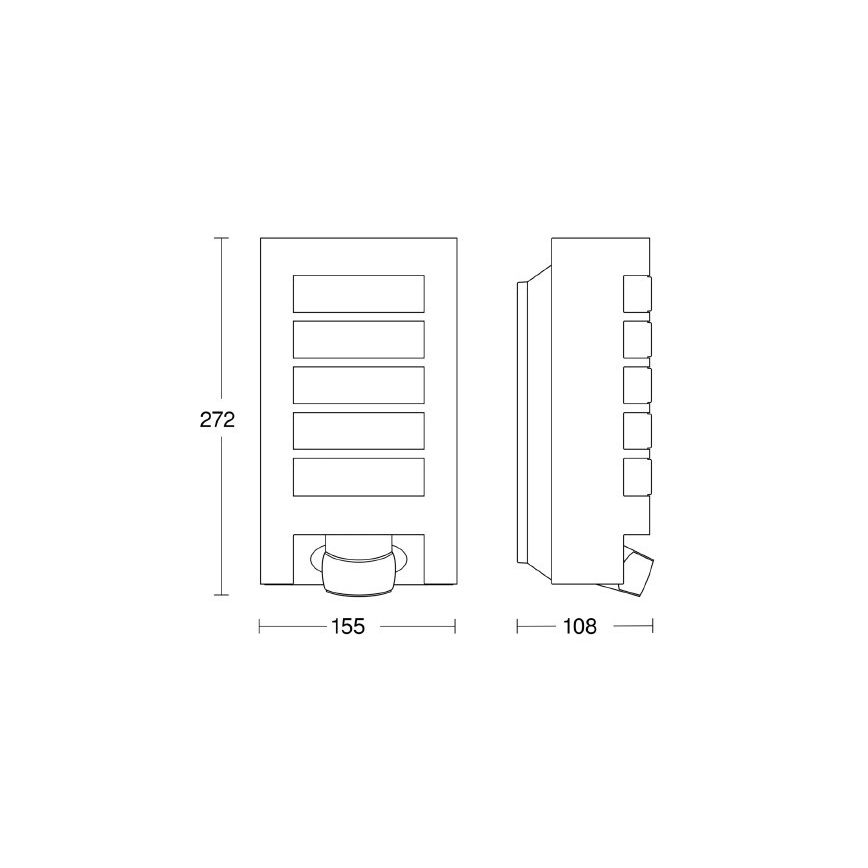 STEINEL 657819 - Udendørslampe med sensor L12 1xE27/60W/230V IP44