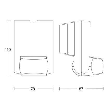 STEINEL 660215 - Udendørs infrarød bevægelsessensor IS 130-2 sort IP54