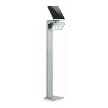 STEINEL 671211 - Solcelledrevet sensor-LED-spot XSolar GL-S 0,5W/LED sølv IP44 2500 mAh
