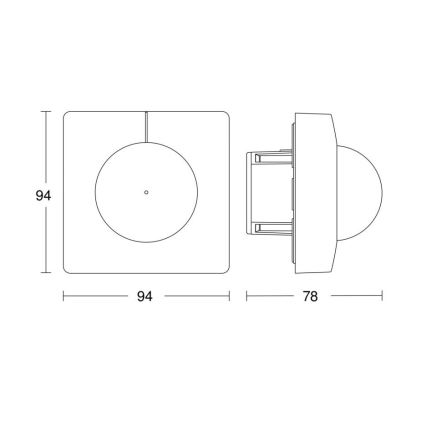 Steinel 751302 - Tilstedeværelsesdetektor HF 360 COM1 hvid