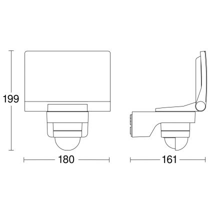 STEINEL 82086 - LED projektør med sensor XLED PROTECT LED/13,6W/230V IP44 sort