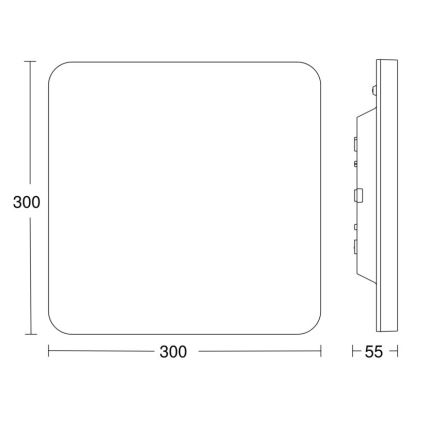 Steinel - LED loftlampe dæmpbar med sensor RSPROR20BASICQ 15,3W/230V IP40 3000K