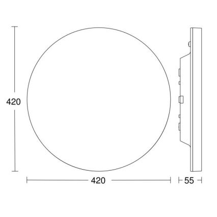 Steinel - LED loftlampe dæmpbar med sensor RSPROR30BASICSC 23,22W/230V IP40 3000K
