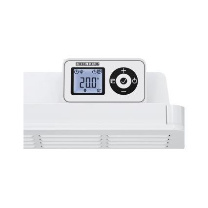 Stiebel Eltron - Væghængt varmeapparat med LCD-skærm og elektronisk termostativ 2000W/230V IP24