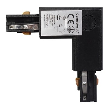 Stik til armaturer i 3-faset skinne system TRACK sort type L