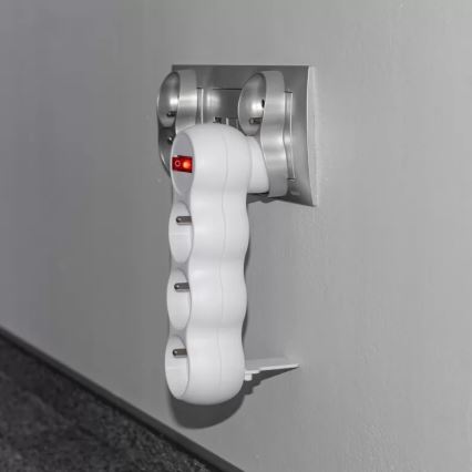 Stikdåse med afbryder, 3 udtag