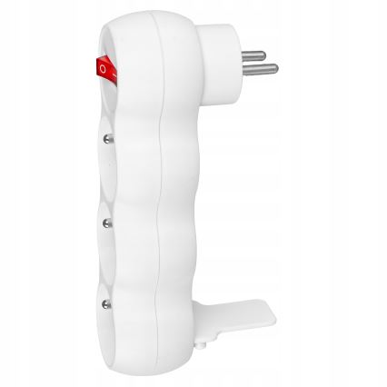 Stikdåse med afbryder, 3 udtag