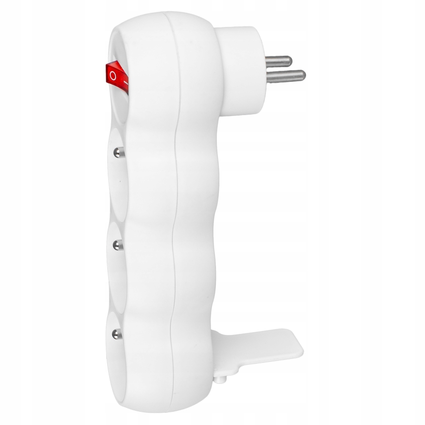 Stikdåse med afbryder, 3 udtag