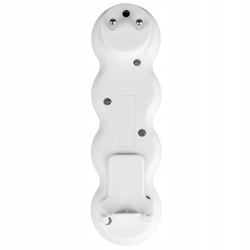 Stikdåse med afbryder, 3 udtag