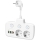 Stikdåse med afbryder LINEA 2x230V + 4xUSB A/C SCHUKO hvid