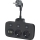 Stikdåse med afbryder LINEA 2x230V + 4xUSB A/C SCHUKO sort