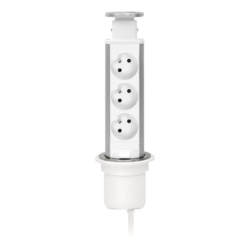 Stikkolonne til bordplade, 3×230 V