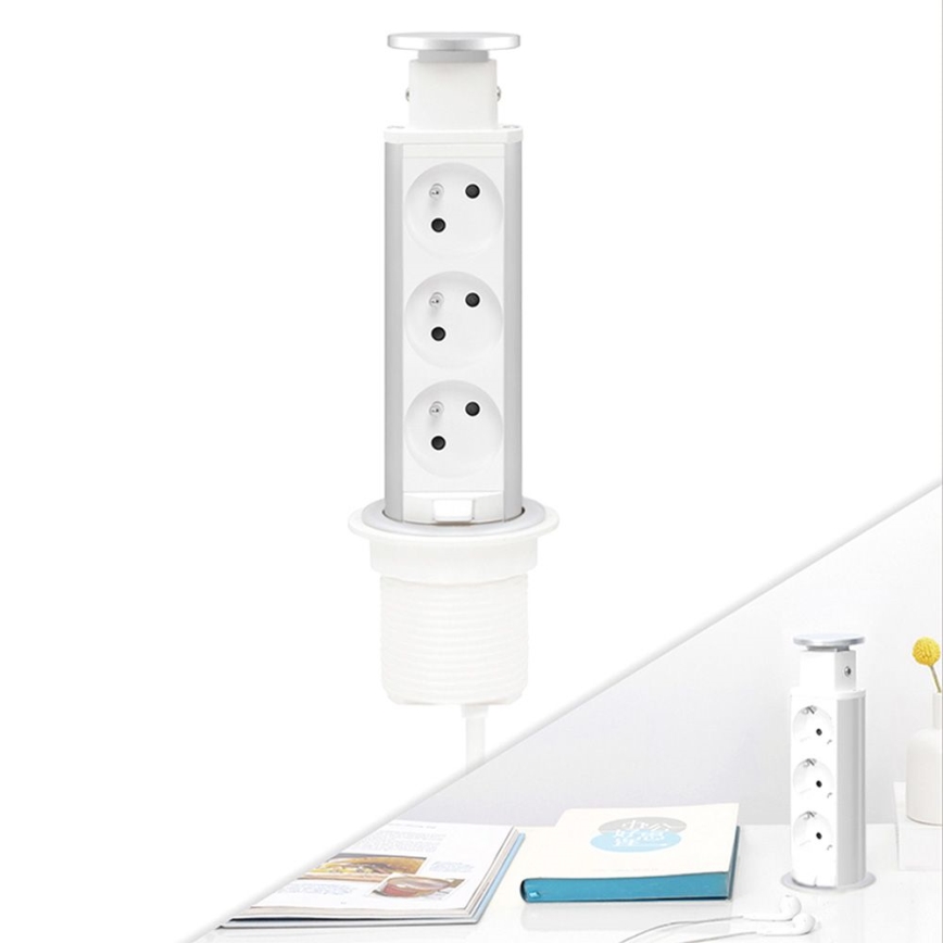 Stikkolonne til bordplade, 3×230 V