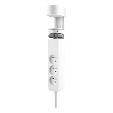 Stikkontakt søjle til bordplade 3x230V + 2xUSB-C + 1xUSB-A hvid