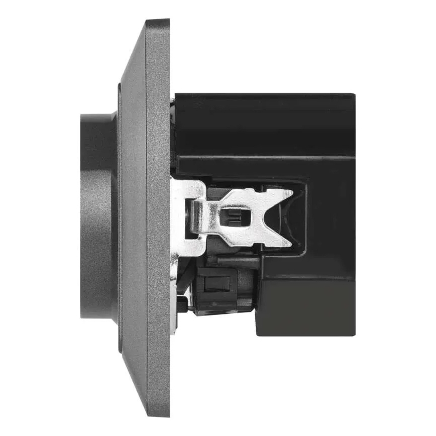 Stikkontakt til hjemmet med USB-A+USB-C, fransk (Type E), 250V/16A, antracit