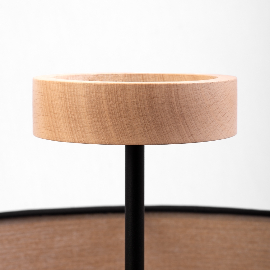 Stilren overflademonteret lysekrone ALBA 3xE27/15W/230V Ø 40 cm, sort/brun