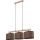 Stilren pendellampe på kabel MERCEDES 3xE27/40W/230V – brun/eg