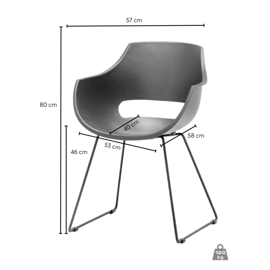 Stol ROCKY, 1 stk., hvid