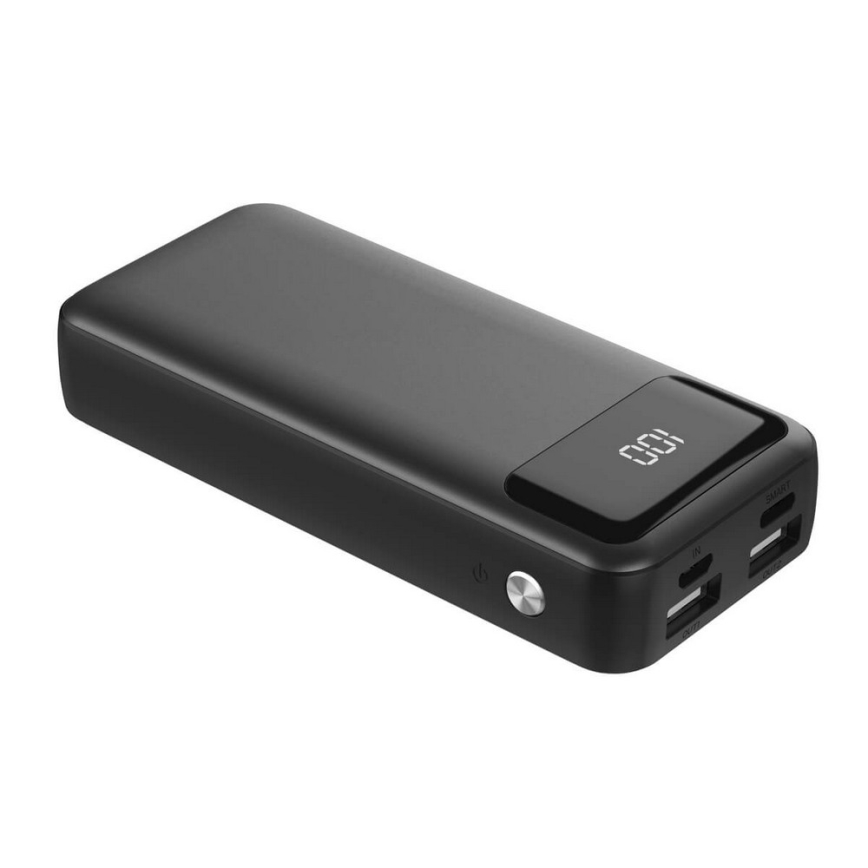 Strøm Batteri med skærm 10000mAh/3,7V antik sort | Lampemania