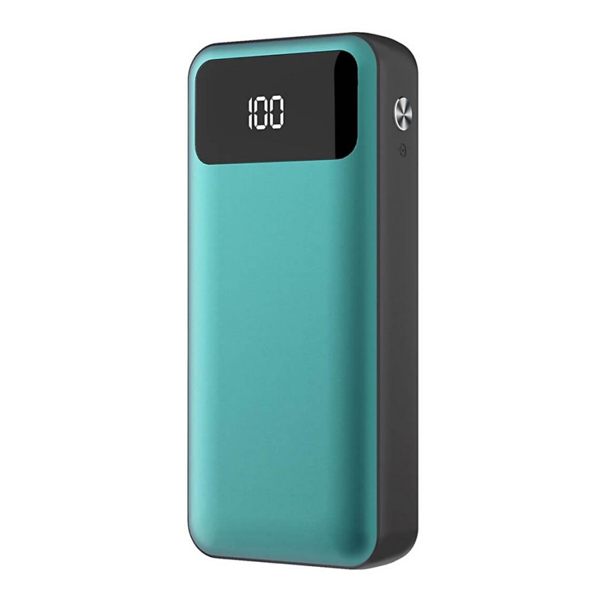 Strøm Batteri med skærm 10000mAh/3,7V grøn | Lampemania
