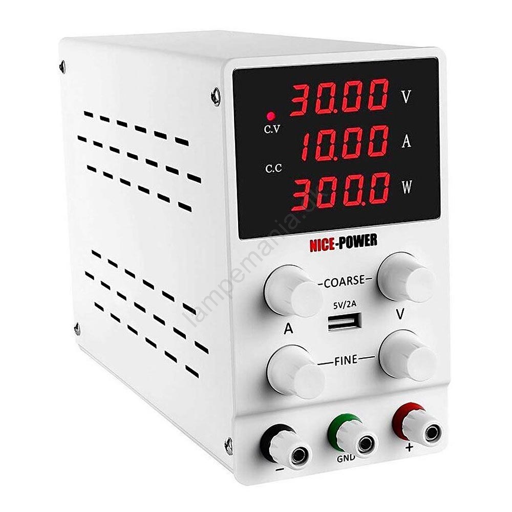 Strømforsyning til laboratorie SPS605 0-60V/0-5A | Lampemania