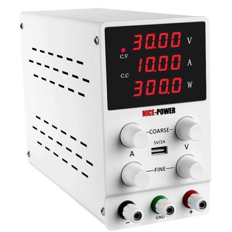 Strømforsyning til laboratorie SPS605 0-60V/0-5A