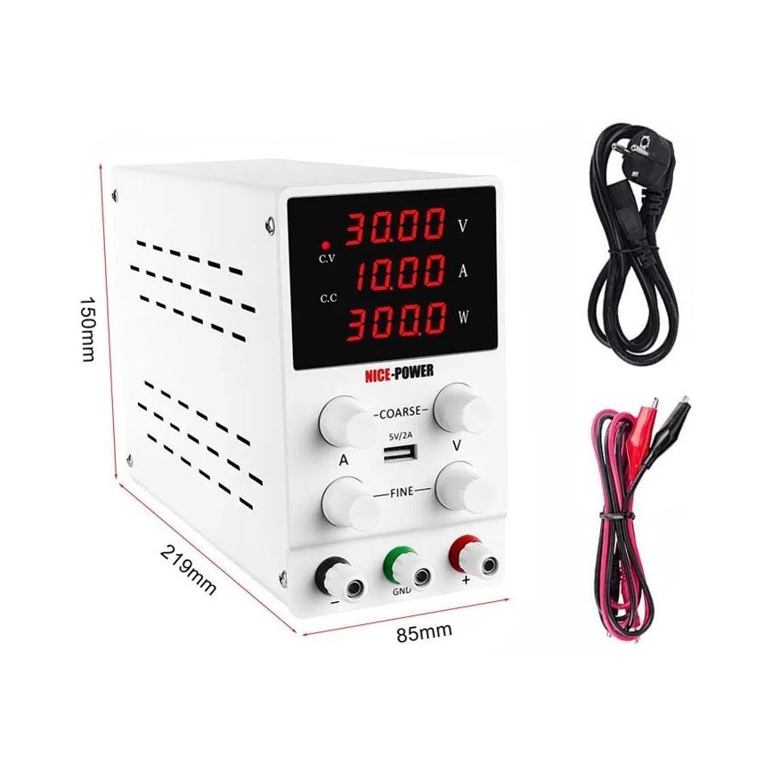 Strømforsyning til laboratorie SPS605 0-60V/0-5A