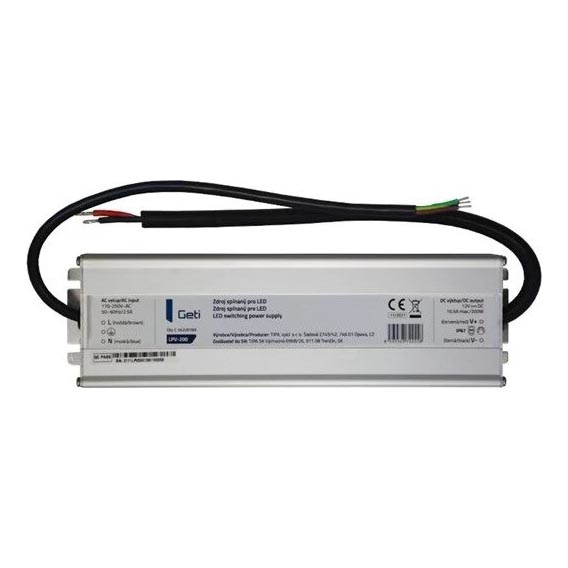 Strømforsyning til LED strips 200W/12V IP67