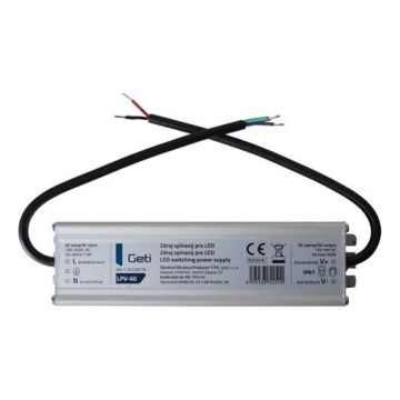 Strømforsyning til LED strips 60W/12V IP67