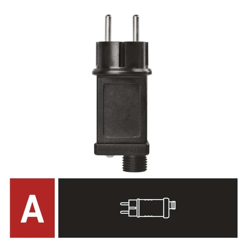 Strømforsyning til sammenkoblede julelys 12W/230V IP44