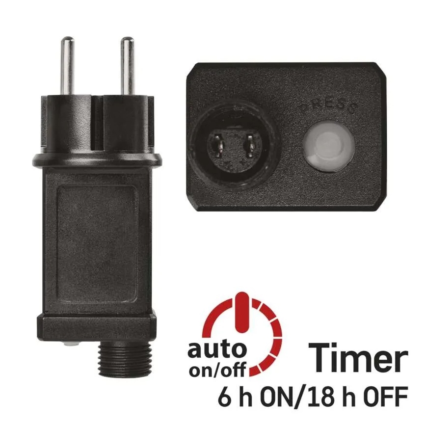 Strømforsyning til sammenkædet julebelysning 230V IP44