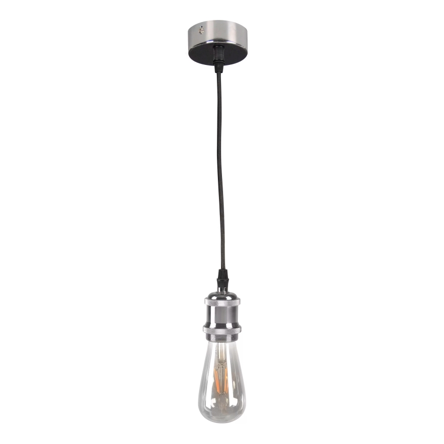Strømkabel 1xE27/20W/230V skinnende krom