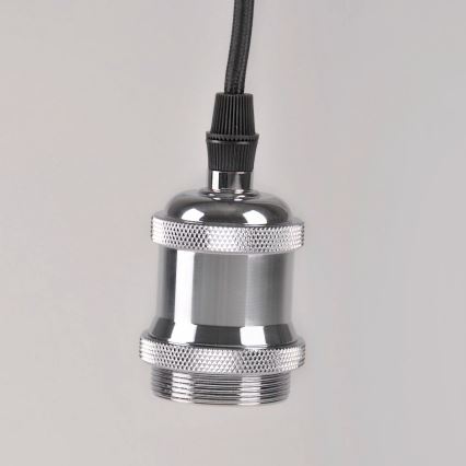 Strømkabel 1xE27/20W/230V skinnende krom
