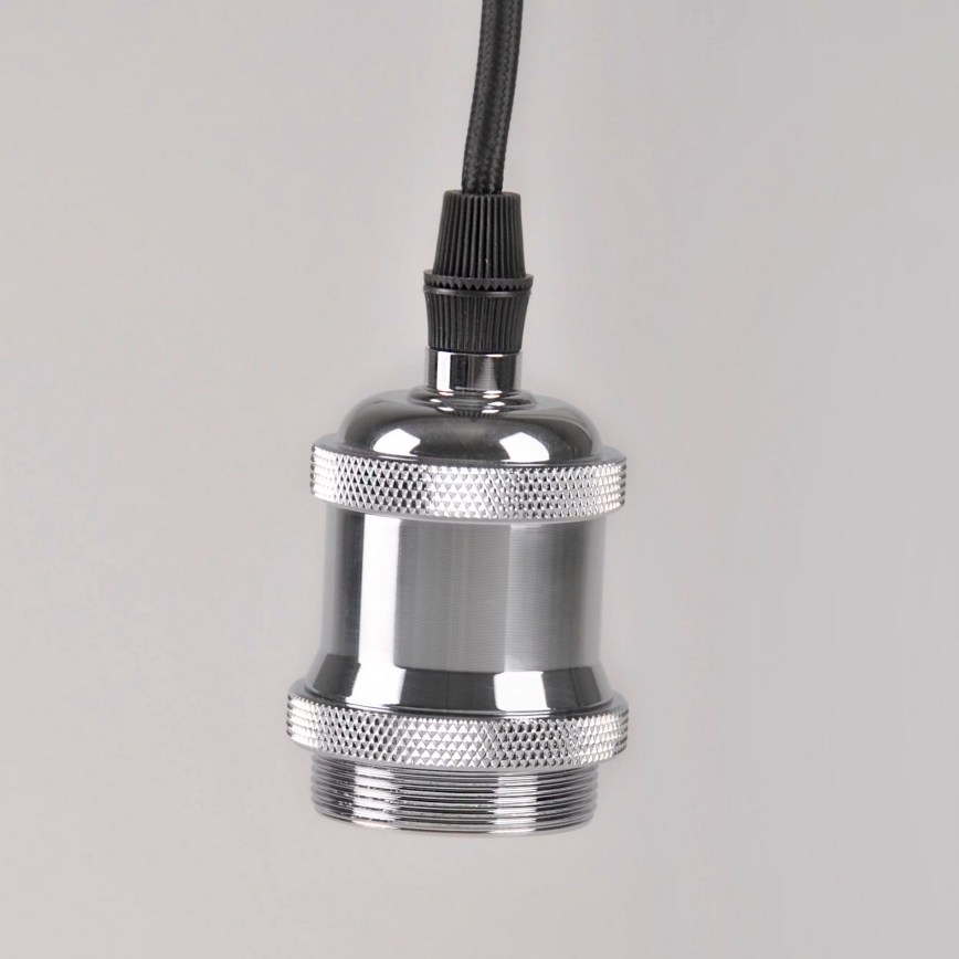 Strømkabel 1xE27/20W/230V skinnende krom