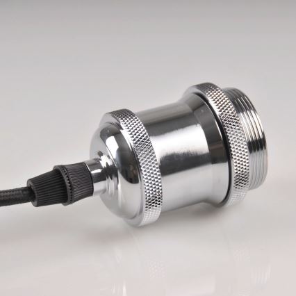 Strømkabel 1xE27/20W/230V skinnende krom