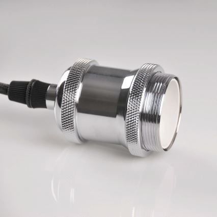 Strømkabel 1xE27/20W/230V skinnende krom
