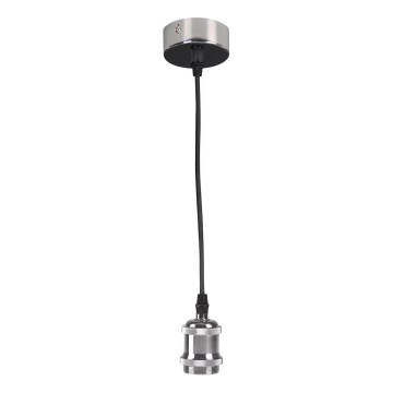 Strømkabel 1xE27/20W/230V skinnende krom