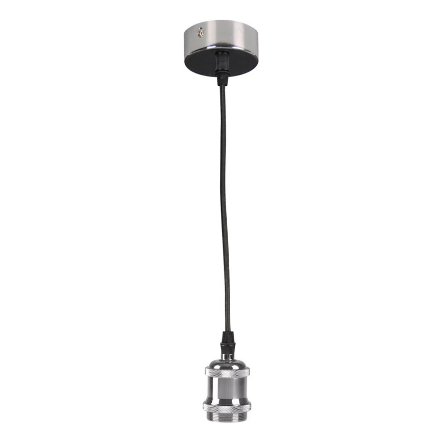 Strømkabel 1xE27/20W/230V skinnende krom