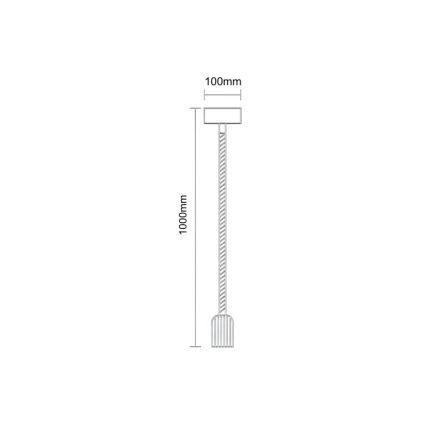 Strømkabel 1xE27/60W/230V 1 m