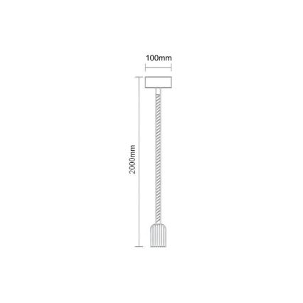 Strømkabel 1xE27/60W/230V 2 m