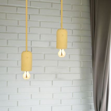 Strømkabel 1xE27/60W/230V beton/beige
