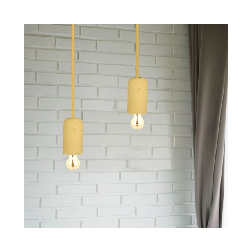 Strømkabel 1xE27/60W/230V beton/beige
