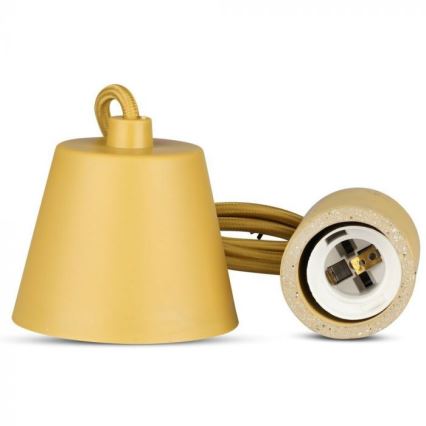Strømkabel 1xE27/60W/230V beton/beige