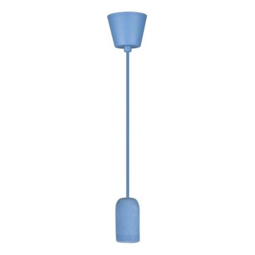 Strømkabel 1xE27/60W/230V beton/blå