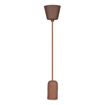Strømkabel 1xE27/60W/230V beton/brun