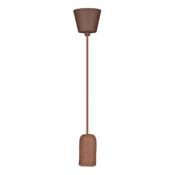 Strømkabel 1xE27/60W/230V beton/brun